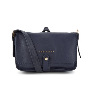 Ted Baker Women s Gaiton Exotic Trim Stab Stitch Cross Body Bag Navy