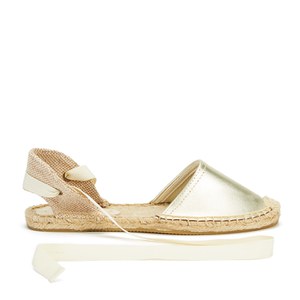 Soludos Women s Classic Leather Espadrille Sandals Metallic Platinum