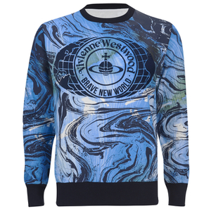 Vivienne Westwood Men's Marble Print Sweater - Marble Blue