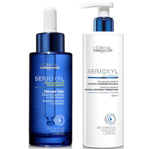 L'Oréal Professionnel Serioxyl Denser Hair Treatment and Shampoo for Natural Thinning Hair