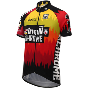 Santini Cinelli Chrome 16 Short Sleeve Jersey Black Orange