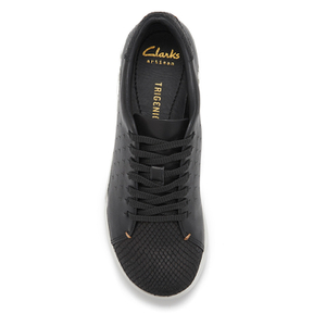Clarks Women s Tri Abby Leather Flex 3 Trainers Black Allsole