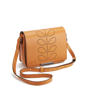 Orla Kiely Women s Mini Ivy Leather Cross Body Bag Tan Coggles