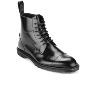 Dr. Martens Men s Henley Winchester Polished Smooth 7 Eye Zip Boots Black Allsole
