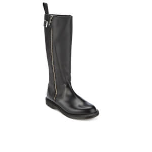Dr. Martens Women s Chianna Polished Smooth Knee High Boots Black Allsole