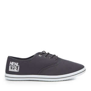 Henleys Men s Stash Canvas Pumps Charcoal Mens Footwear Zavvi US