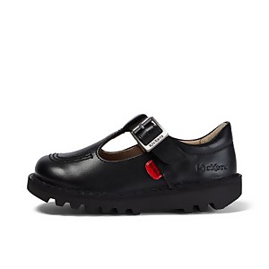Infant Girls Kick T-Bar Leather Black - 6