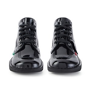 Youth Unisex Kick Hi Patent Leather Black