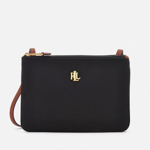 Lauren Ralph Lauren Women s Bainbridge Tara Double Zip Flat Cross Body Bag Black Coggles