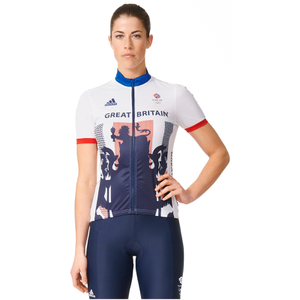 adidas Women s Team GB Replica Cycling Short Sleeve Jersey White