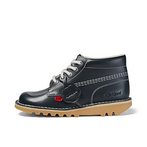 Youth Unisex Kick Hi Leather Black Kickers
