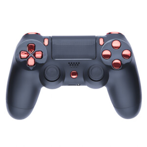 Red and black ps4 controller top