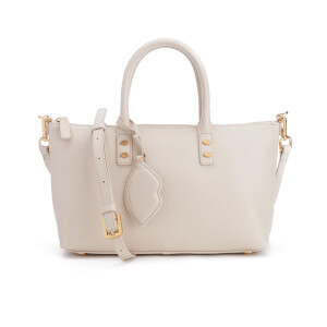 Lulu Guinness Women's Frances Small Grainy Leather Tote Bag - Porcelain