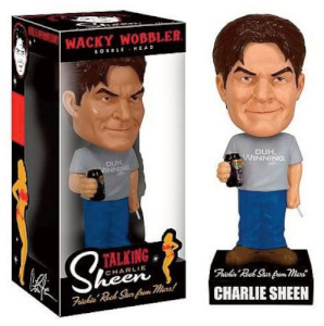 Funko Charlie Sheen Talking Wacky Wobbler Merchandise - Zavvi US