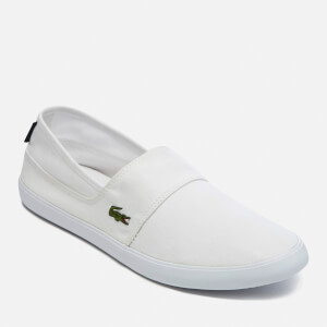 White lacoste hot sale slip ons