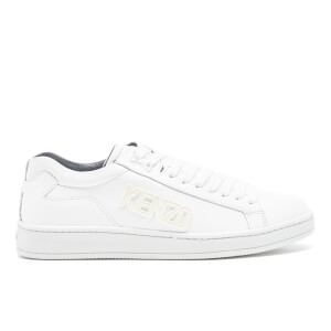 KENZO Men s Tennix Leather Cupsole Trainers White
