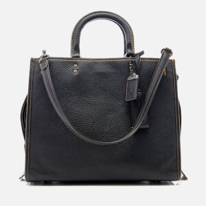 Coach 1941 Women s Glovetanned Pebble Leather Rogue Bag Black