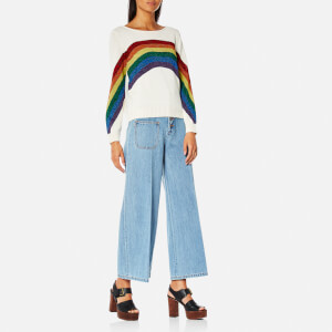 Marc Jacobs Women s Long Sleeve Rainbow Crew Neck Jumper Ivory Multi Coggles