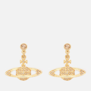 Vivienne Westwood/MINI BAS RELIEF DROP EARRINGSピアス/svw458 Mini Bas Relief Drop Earrings in PLATINUM-CRYSTAL-Crystal