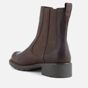 Clarks Women s Orinoco Club Leather Chelsea Boots Burgundy Allsole