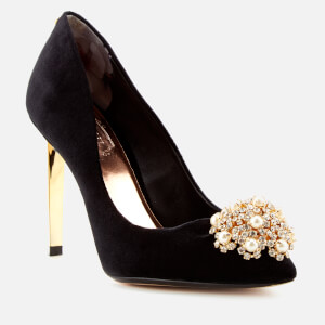 Ted Baker Women s Peetch Velvet Court Shoes Black Allsole