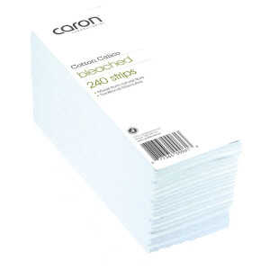 Caronlab Cotton Bleached Calico Strips (Pack of 240)