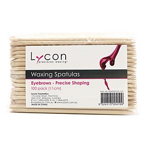 Lycon Waxing Spatulas Eyebrows - Precise Shaping 100 Pack