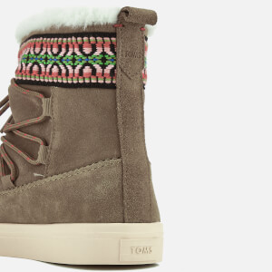 TOMS Women s Alpine Waterproof Suede Sheepskin Boots Toffee Allsole