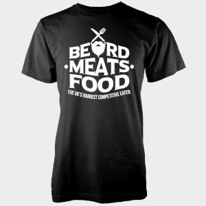 Beard Meets Food Men's Black T-Shirt