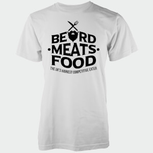 Beard Meets Food Men's White T-Shirt