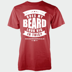 Does My Beard Look Big In This Men's Red T-Shirt