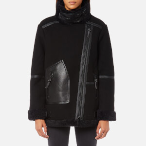 Superdry Women s Ophelia Wool Aviator Jacket Black TheHut