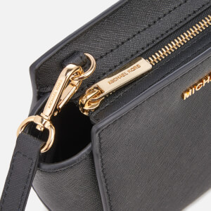 Michael kors black selma medium messenger sales