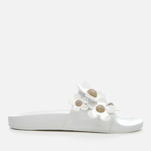 Marc Jacobs Women s Daisy Pave Aqua Slide Sandals White Coggles