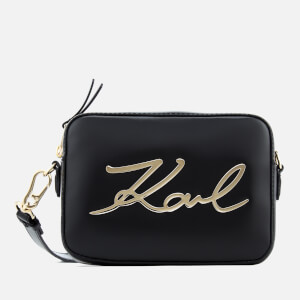 Karl Lagerfeld Women s Signature Camera Bag Black Coggles