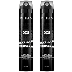 Dúo de lacas Triple Take 32 Extreme High-Hold de Redken (2 x 200 ml)