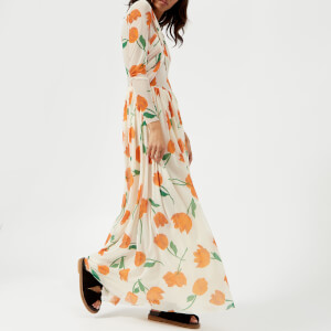 Ganni tilden mesh maxi dress online