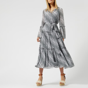 MICHAEL MICHAEL KORS Women s Tiered Boho Dress Black White TheHut