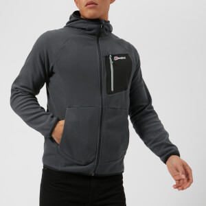 Berghaus mens deception hooded full zip fleece jacket carbon cheap