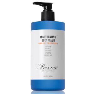 Gel corporal revigorizante de Baxter of California 473 ml - Cítrico y almizcle herbal - Tamaño grande