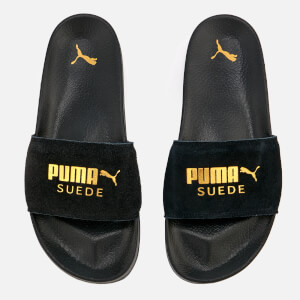 Puma Leadcat Suede Slide Sandals Puma Black Puma Team Gold Allsole