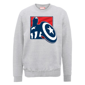 Marvel Avengers Assemble Captain America Badge Outline Sweatshirt