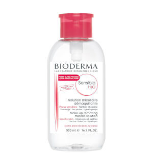 BIODERMA Sensibio H2O Soothing Micellar Water Cleanser Reverse Pump Bottle for Sensitive Skin 500ml