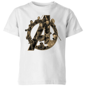 Marvel Avengers Infinity War Avengers Logo Kids T Shirt White 3 4 Years