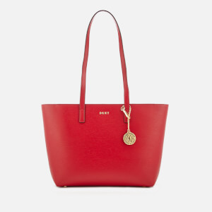 DKNY Women s Bryant Medium Sutton Textured Leather Tote Bag Safari Red
