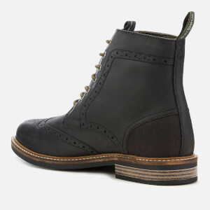 Barbour Men s Belsay Leather Brogue Lace Up Boots Black UK 7 Allsole