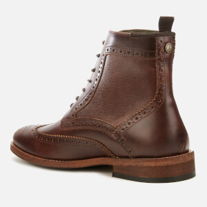 Barbour Men s Belford Leather Brogue Lace Up Boots Mahogany