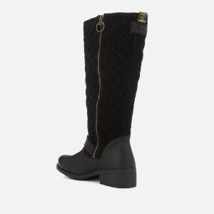 Barbour Women s Sorrento Water Resistant Tall Quilted Boots Black