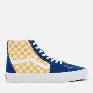 Vans Men s Sk8 Hi BMX Checkerboard Trainers True Blue Yellow Allsole