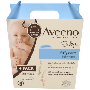 Toallitas para bebé Baby Daily Care de Aveeno 4 x 72 Toallitas